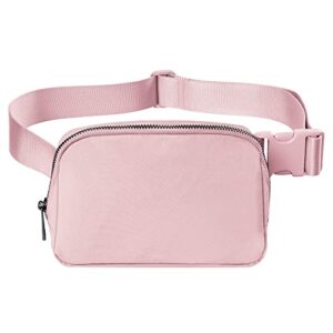 fanny packs for women, fashion fanny pack with adjustable strap belt bag for women fanny pack crossbody bags for women pouch for workout running travelling hiking (pink)