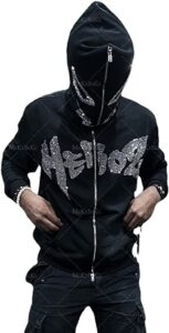 y2k demon rhinestone graphics zip hooded sweatshirt men's hoodies harajuku goth oversized hoodie grunge (black,m,womens,female,us,alpha,adult,medium,regular,regular)