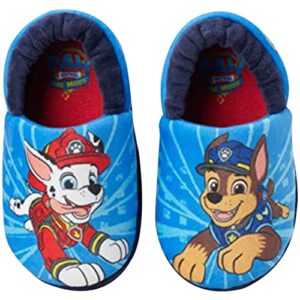 nickelodeon boy's paw patrol chase and marshall slippers (blue, numeric_9)