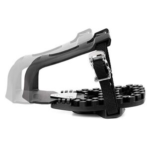 VENZO Compatible with Delta Bike and Bike+ Pedal Toe Clips Cage - Indoor Exercise Indoor Bike Pedal Adapters -Convert Compatible with Look Delta Pedals to Toe Clip Straps– Ride with Sneakers