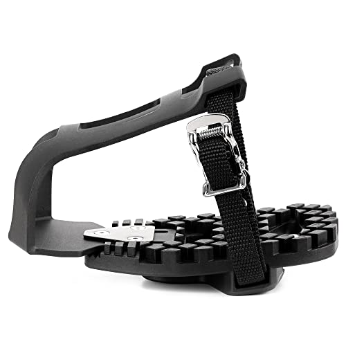 VENZO Compatible with Delta Bike and Bike+ Pedal Toe Clips Cage - Indoor Exercise Indoor Bike Pedal Adapters -Convert Compatible with Look Delta Pedals to Toe Clip Straps– Ride with Sneakers