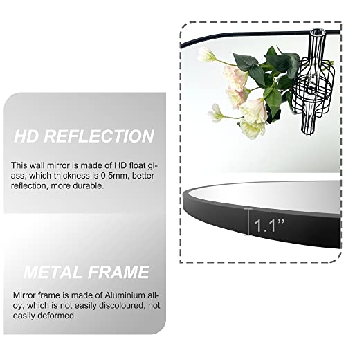 Bathroom Mirror for Wall,36''x24'',Black Oval Mirror for Bedroom Entryway Bathroom, Metal Framed Vanity Mirror(36''x24'',Black)