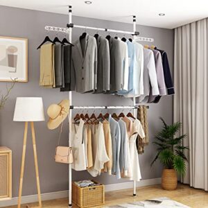 clothing racks for hanging clothes,heavy duty clothes rack,garment rack,adjustable closet rods for hanging clothes,portable closets for hanging clothes,double clothing rack white,tension rod