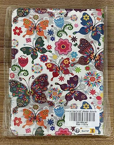 ZhaoCo Universal Case Cover for 6''-6.8" Inch eReaders Ebook Vertical and Horizontal Viewing - Butterfly