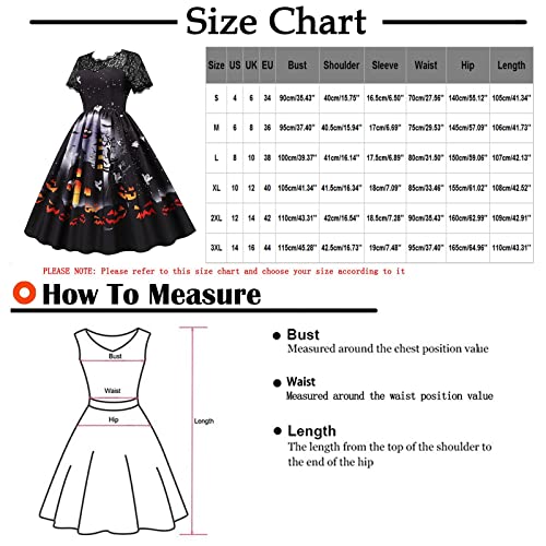 QUFECH Halloween Costumes For Women, Alice In Wonderland Costume Adult Women Black Cat Costume 4X Women's Casual Print V-Neck Zip Short Sleeve Lace Panel Swing Dress Short Dress (XXL, Blue)