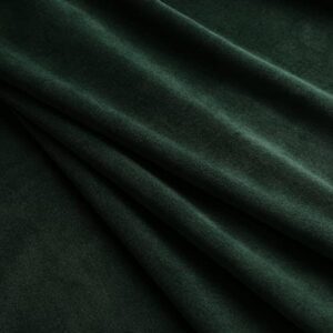 Benedeco Dark Green Velvet Curtains for Bedroom Window with Back Tab, Super Soft Vintage Luxury Heavy Drapes, Room Darkening Thermal Insulated Curtain for Living Room, W52 by L108 inches, 2 Panels