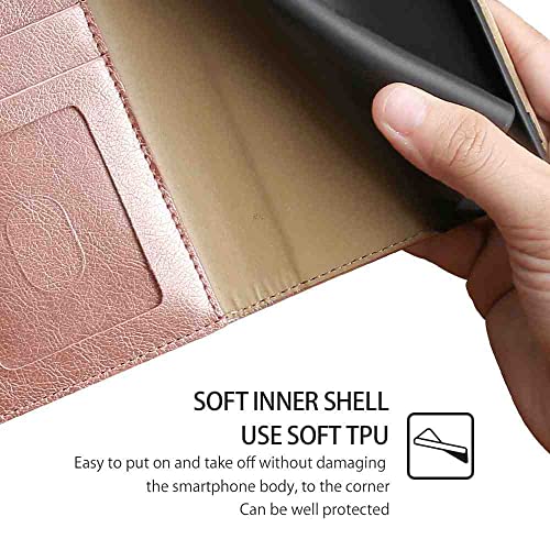 CYR-Guard Phone Cover Wallet Folio Case for Oppo REALME 7 PRO, Premium PU Leather Slim Fit Cover for REALME 7 PRO, 1 Photo Frame Slot, Friendly Fit, Golden