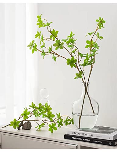 Heleze Artificial Greenery Stems Faux Branches with Leaves for Vase Fake Plants for Home Decor Indoor 26.3 Inch 3 PCS
