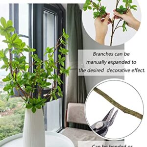 Heleze Artificial Greenery Stems Faux Branches with Leaves for Vase Fake Plants for Home Decor Indoor 26.3 Inch 3 PCS