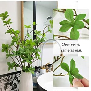 Heleze Artificial Greenery Stems Faux Branches with Leaves for Vase Fake Plants for Home Decor Indoor 26.3 Inch 3 PCS