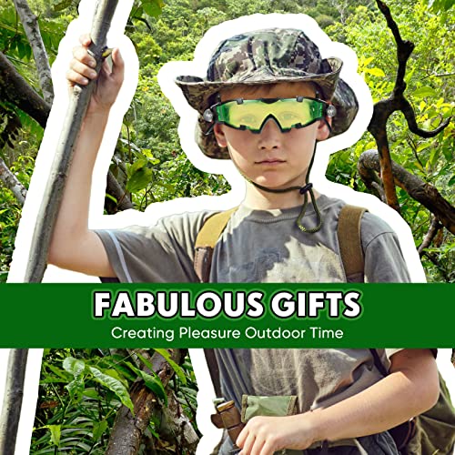 LEIFIDE 2 Pair Night Vision Goggles Night Mission Goggles Kids Camping Gear Gadgets for Kids Hunting Gear Light up Goggles for Kids Boys Girls Role Play Costume Party Gift