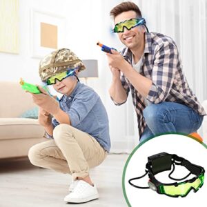 LEIFIDE 2 Pair Night Vision Goggles Night Mission Goggles Kids Camping Gear Gadgets for Kids Hunting Gear Light up Goggles for Kids Boys Girls Role Play Costume Party Gift