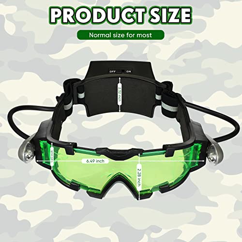 LEIFIDE 2 Pair Night Vision Goggles Night Mission Goggles Kids Camping Gear Gadgets for Kids Hunting Gear Light up Goggles for Kids Boys Girls Role Play Costume Party Gift