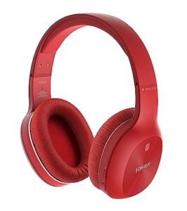edifier w800bt plus wireless headphones over-ear headset - qualcomm® aptx - bluetooth v5.1 - cvc™ 8.0 call noise cancelling - 55h playtime - built-in microphone - physical button and app control, red