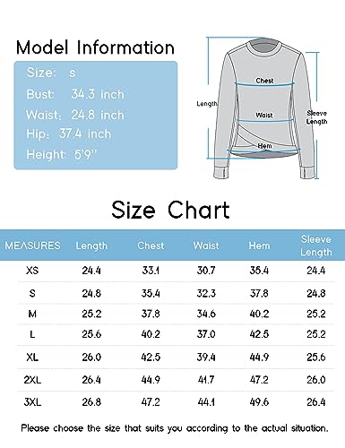 Women's Long Sleeve Compression Shirts Workout Tops Cross Hem Athletic Running Yoga T-Shirts with Thumb Hole Denim Blue