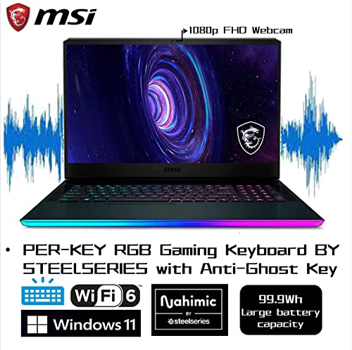 MSI GE76 17.3" 144Hz IPS FHD, 14-Core 12th Intel i7-12700H(>i9-11980HK & Ryzen 9 6980HX), MUX NVIDIA GeForce RTX 3060 - TGP 140W, Backlit KB, Thunderbolt 4, Wi-Fi 6, W/HDMI (64GB RAM/4TB PCIe SSD)