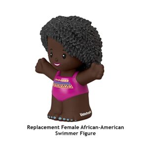 Replacement Part for Fisher-Price Little People Playset - Replacement Female African-American Swimmer Figure ~ Inspired by Barbie You Can Be Anything