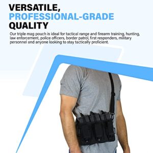 Ghost Concealment Triple Mag Pouch Open-Top Rifle Mag Pouches and Pistol Magazine Pouches Molle Backpack Airsoft Military Gear - Magazine Holster for Ammo