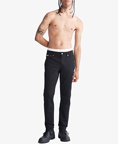 Calvin Klein Men's Slim Fit Jeans, Forever Black, 30W x 30L