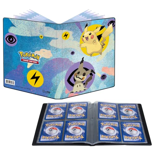 Ultra PRO - Pokémon Pikachu & Mimikyu 4-Pocket Portfolio for Collectible Trading Cards, Protect & Store up to 40 Standard Size Collectible Trading Cards, & Gaming Cards