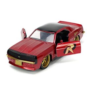 DC Comics 1:32 1969 Chevy Camaro Die-cast Car w/ 1.65" Robin Figure, Toys for Kids and Adults