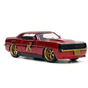 DC Comics 1:32 1969 Chevy Camaro Die-cast Car w/ 1.65" Robin Figure, Toys for Kids and Adults