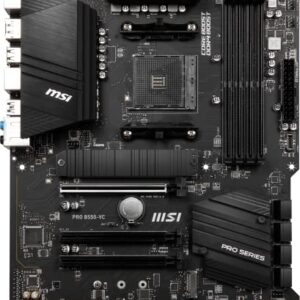 MSI PRO B550-VC ProSeries Motherboard (AMD AM4, DDR4, PCIe 4.0, SATA 6Gb/s, M.2, USB 3.2 Gen 2, HDMI/DP, ATX)