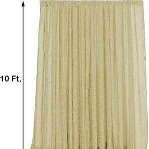 SFN SKY 10ft x10ft Champagne Spandex Curtain Party Wedding Backdrop Photography Background Photo Booth Backdrop Studio Background (Champagne)