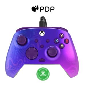 pdp gaming rematch advanced wired controller for xbox series x|s/xbox one/pc, customizable, app supported - purple fade