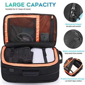 TANGCORLE Travel Carry on Backpack, Extra Large Expandable 45L Backpack for Flight approved, 17.3" Laptop with USB Charging Port Backpacks, Water Resistant Computer Business Backpack for Men & Women