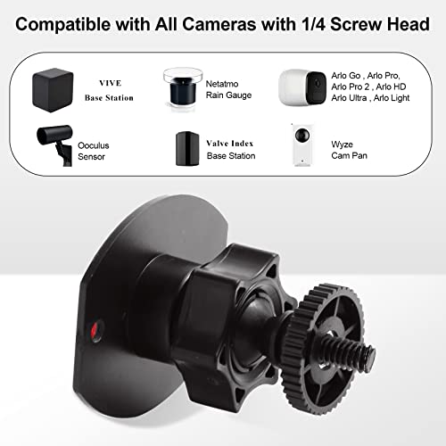 Wall Mount 1/4 Screw Mini Tripod Stand Holder for Valve Index/HTC Vive/Vive PRO Base Station-Equipped with Strong Double- Sided Adhesive and Screw Set-Drill or Adhensive at Your Own Choice