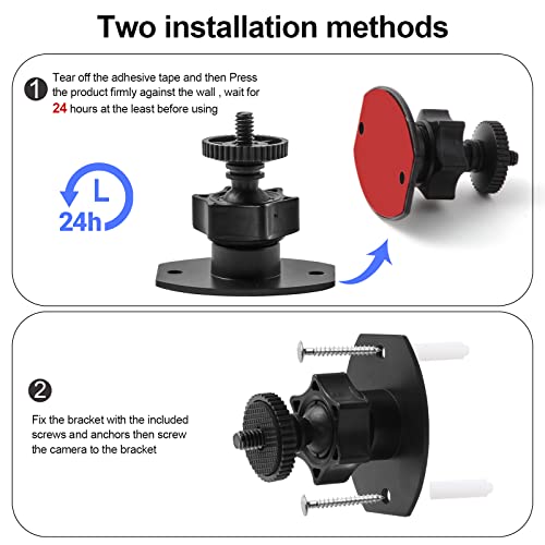 Wall Mount 1/4 Screw Mini Tripod Stand Holder for Valve Index/HTC Vive/Vive PRO Base Station-Equipped with Strong Double- Sided Adhesive and Screw Set-Drill or Adhensive at Your Own Choice