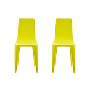replacement parts for barbie dreamhouse playset - grg93 ~ barbie doll size plastic yellow kitchen chairs ~ set of 2
