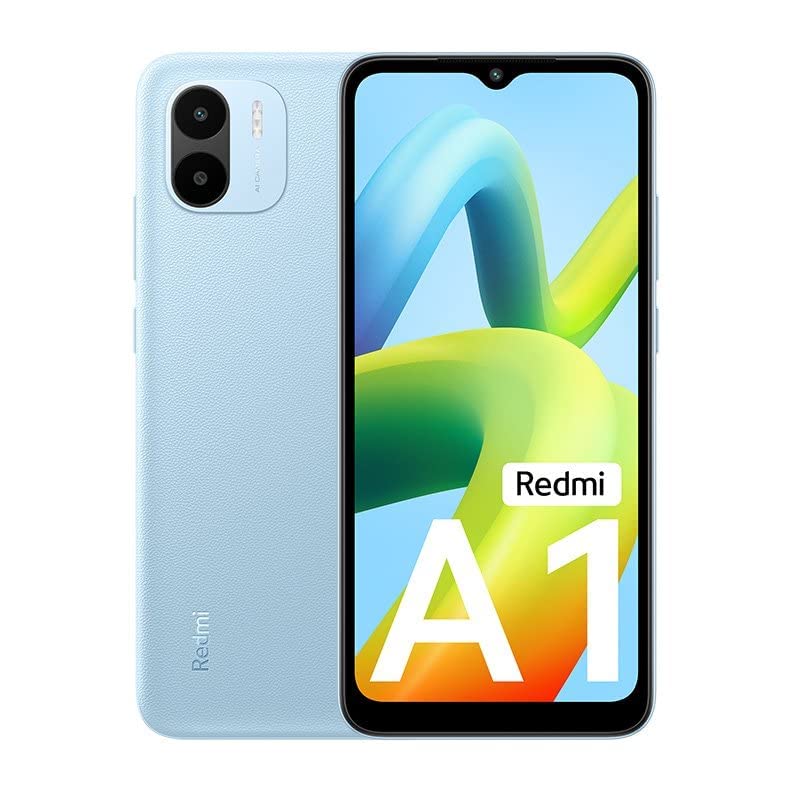 Xiaomi Redmi A1 (220733SL) Dual SIM, 32GB + 2GB RAM, Factory Unlocked GSM, International Version (Fast Car Charger Bundle) - (Blue), Light Blue