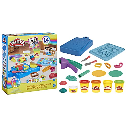 Play-Doh Little Chef Starter Set, 14 Play Kitchen Accessories, Kids Toys for 3 Year Olds and Up, Preschool Crafts