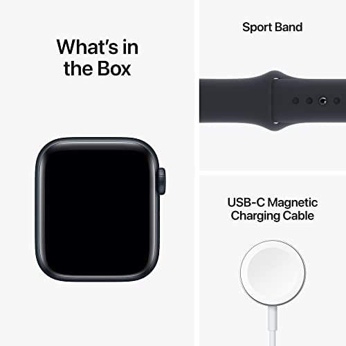 Apple Watch SE (2nd Gen) [GPS 40mm] Smart Watch w/Midnight Aluminum Case & Midnight Sport Band - S/M. Fitness & Sleep Tracker, Crash Detection, Heart Rate Monitor, Retina Display, Water Resistant