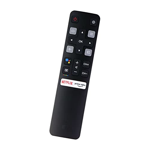 New RC802V Replacement Remote Compatible with TCL Android TV with Prime Video, Netflix Hotkeys Without Voice Function