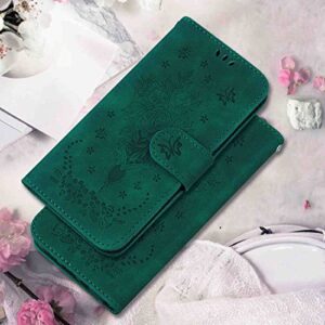 MojieRy Phone Cover Wallet Folio Case for Oppo REALME 7 PRO, Premium PU Leather Slim Fit Cover for REALME 7 PRO, 2 Card Slots, Fashion Cover, Green