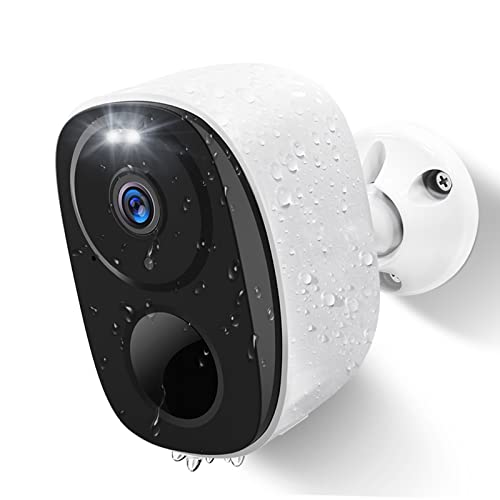 Security Cameras Wireless Outdoor, 2K Battery Powered Spotlight Siren Alarm Indoor Home Camera, Color Night Vision, 2-Way Audio, AI Detection, Cloud/SD, Waterproof, Work with Alexa, No Monthly Fee