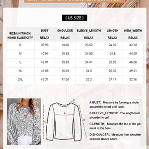 Dokotoo Cute Tops for Women Floral Print Round Neck Smocked Long Sleeve Blouses Stylish Summer Shirts Babydoll Chiffon Clothing for Women Blue M