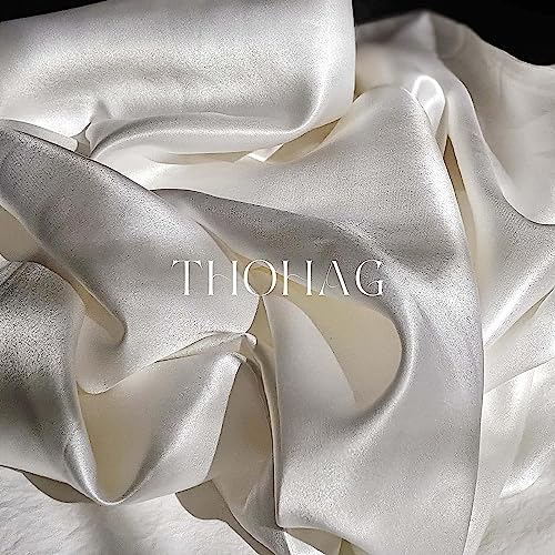 THOHAG Satin Pillowcase for Hair and Skin Set of 1, Queen Size 𝟭𝟮𝟬𝗚𝗦𝗠 Thicken Silk Pillow case, Soft and Smooth Satin Pillow Covers for Living Room, Burgundy