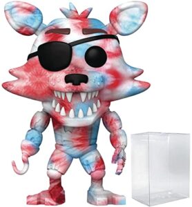 pop five nights at freddy's - tie dye foxy funko vinyl figure (bundled with compatible box protector case), multicolor, 3.75 inches