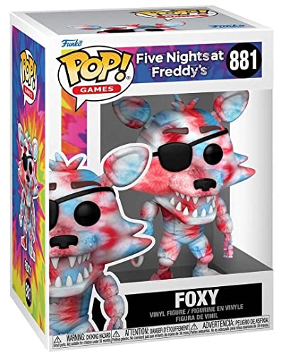 POP Five Nights at Freddy's - Tie Dye Foxy Funko Vinyl Figure (Bundled with Compatible Box Protector Case), Multicolor, 3.75 inches