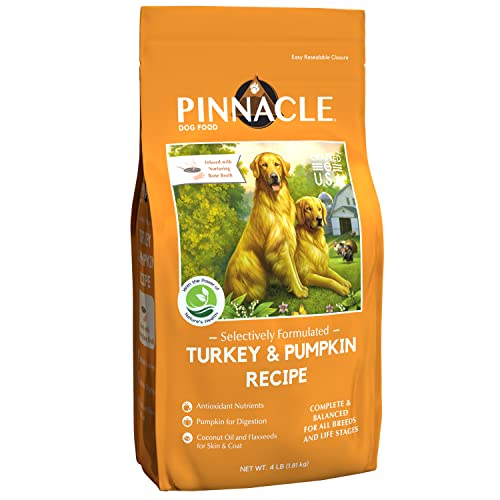 Pinnacle Pet Pinnacle Turkey & Pumpkin Dry Dog Food 4 lb, Infused with Broth