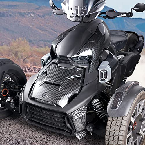 A & UTV PRO Ryker Carbon Fiber Epic Hood Panel, Hood Scoop for Can-Am Ryker & Ryker Rally Edition 2019-2023, Ryker 600, Ryker 900 Accessories, Replace OEM #219400877