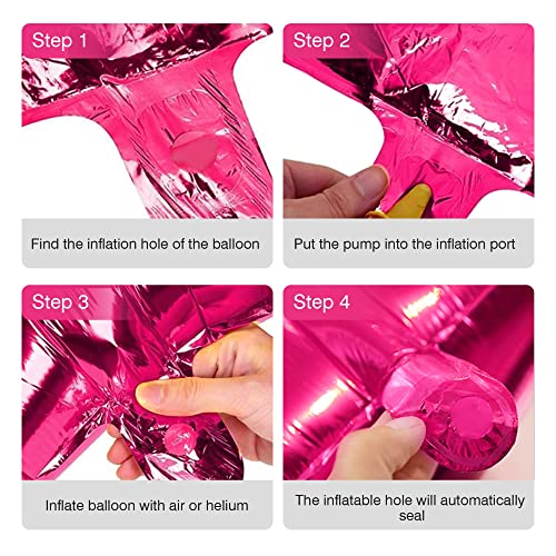 40 Inch Hot Pink 30 Balloon Number 30th Birthday Anniversary Party Decorations Supplies for Women Large Foil Mylar Bright Pink Number Giant Huge Helium Balloons Big Jumbo Dark Pink Digital Balloon