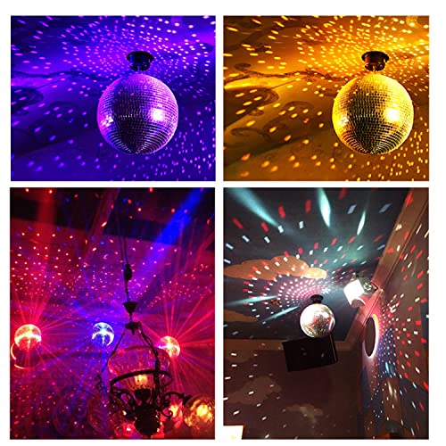 Mirror Disco Ball 8 Inch Hanging Disco Ball for Party Wedding Holiday Home Decoration, Silver