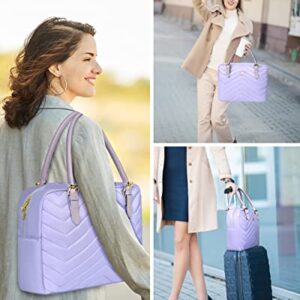 Laptop Bag for Women, 15.6 Inch Slim Computer Bag Laptop Briefcase, Lightweight Water Resistant Laptop Accessories Carrying Case Sleeve Cute Business Work Office Handbag Gifts for Women Travel, Purple