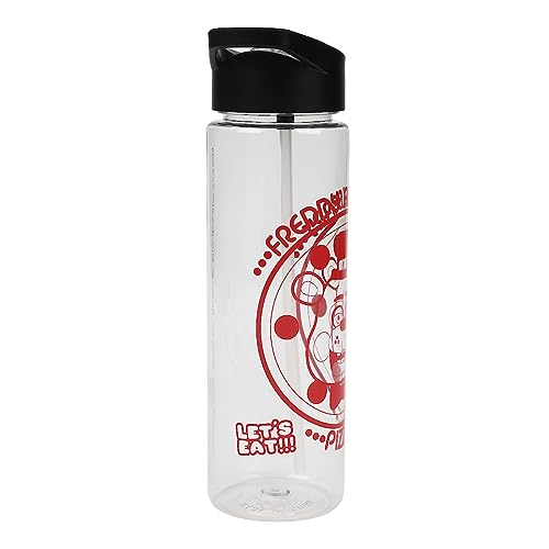 Five Nights At Freddy's Red Transparent 24 Ounce BPA-Free UV Plastic Water Bottle