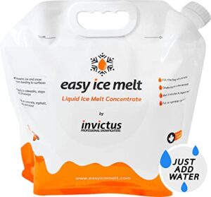 easy ice melt ⁠– safe for pets – non-toxic deicer for sidewalks & driveways – light-weight easy application – protects from snow and ice for 48 hours.